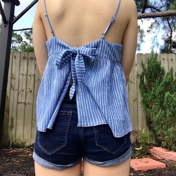 Abercrombie Tie-Back Striped Cami - Picture 3 of 6